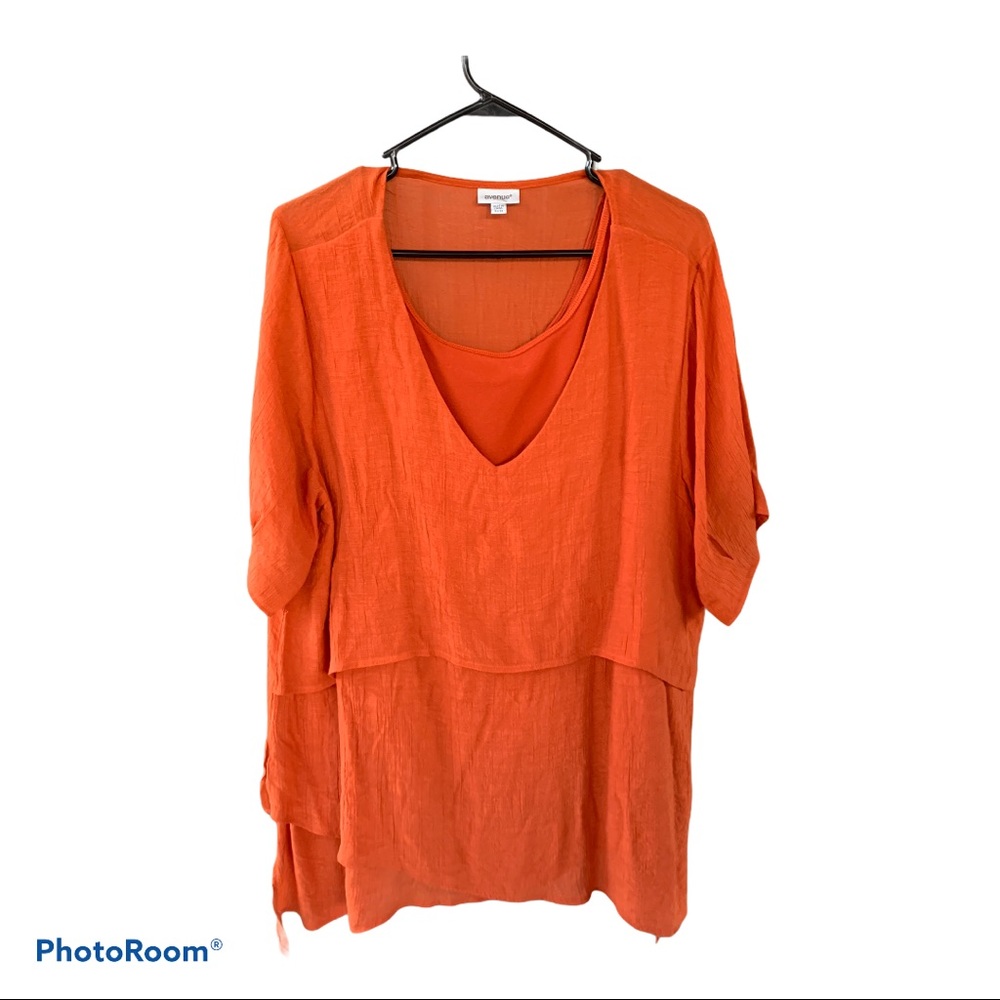 Two For One Orange Tunic & Tank Women’s Plus 3XL